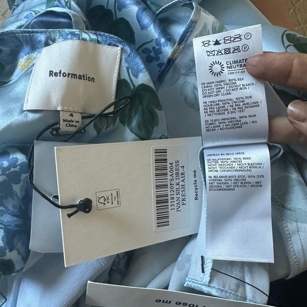 Reformation Light Blue Floral Halter Maxi Dress - Picture 11 of 14